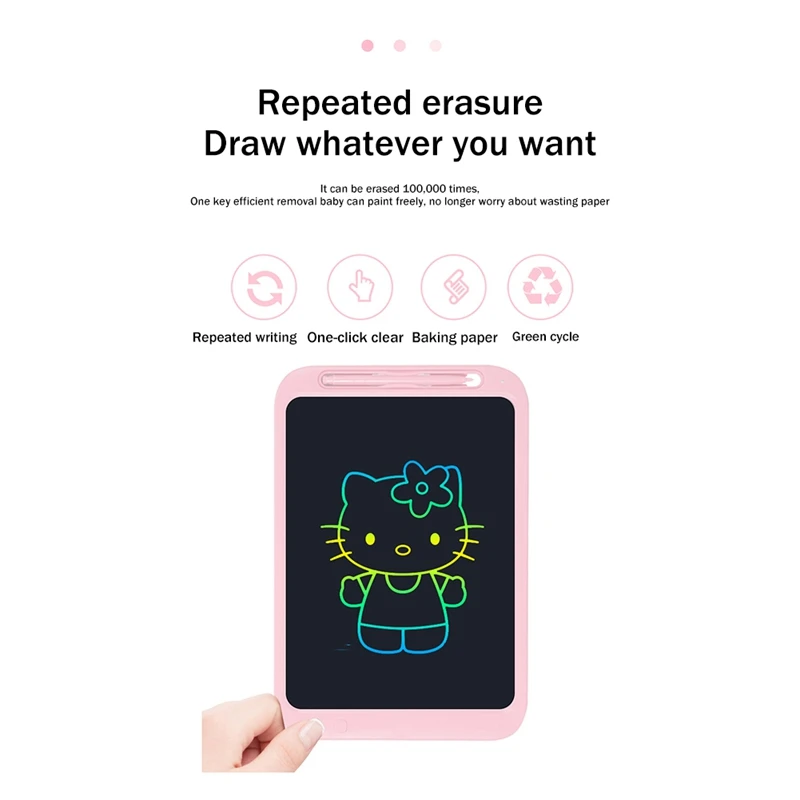 12 Inch LCD Writing Tablet Children Writing Drawing Board Graffiti Electronic Drawing Board Pink