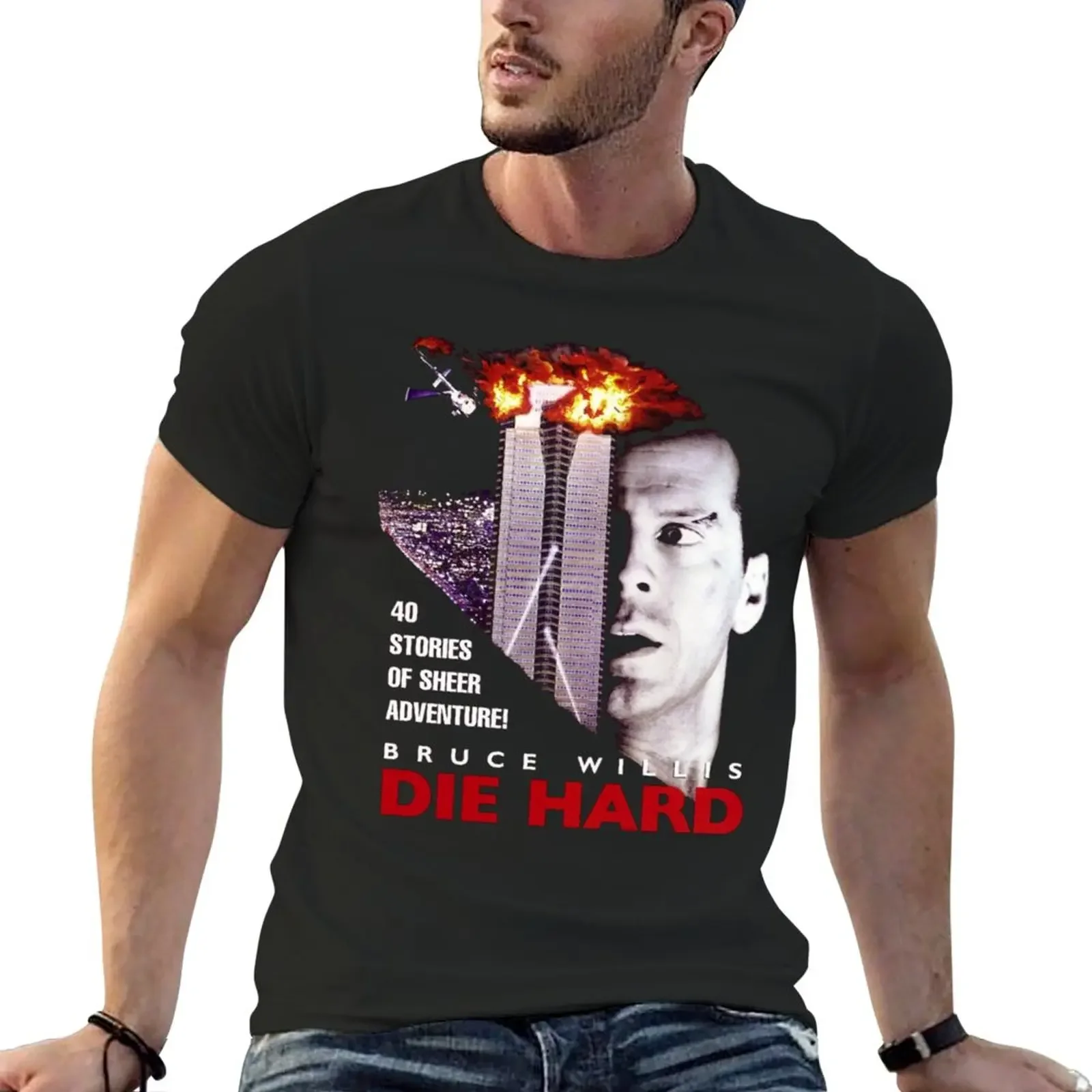 

DIE HARD (Only works with black) T-Shirt boys animal print kawaii clothes T-shirt men