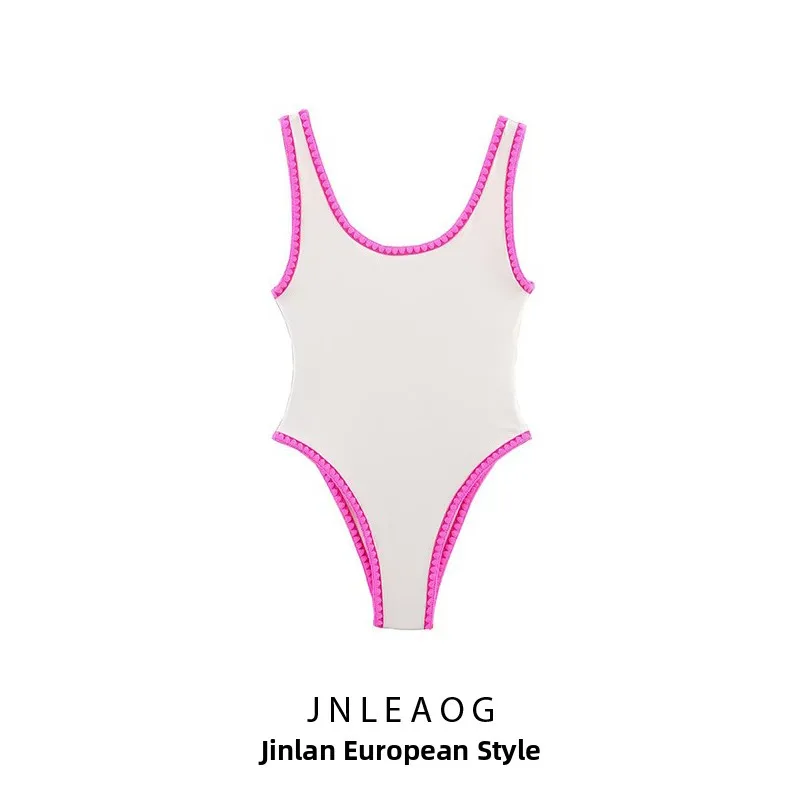 JNLEAOG Spring New Women's Simple Color Block Fashionable Swimsuit Casual  Swimwear Comfortable Fit for Swimming