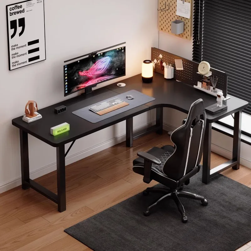 

Corner Gaming Table Double Desktop Home Bookshelf Combination Bedroom Writing Desk Game Desk ，office Desk ，office Furniture