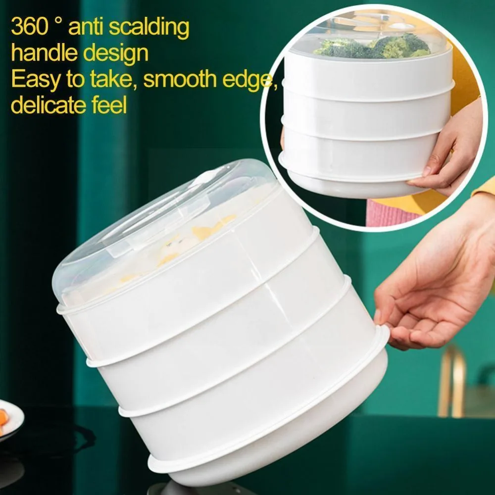 Microwave Oven Special Steamer Steamed Bun Dumpling Container Steamed Rice Multi Layer Steamer Plastic Steamer
