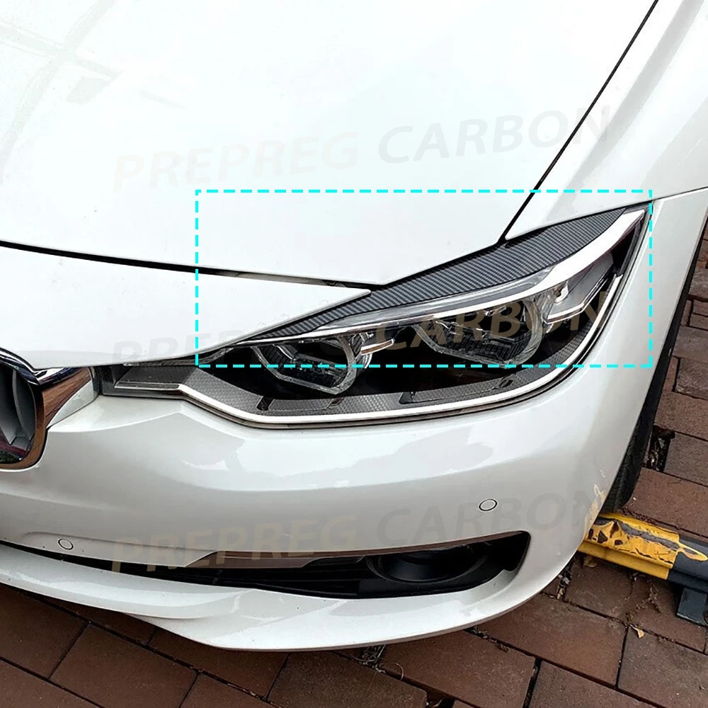 

ABS автомобильная передняя фара, лампа, веки, накладки для бровей для BMW 3 серии F30 F31 318i 320i 2012-2018, комплекты кузова, аксессуары