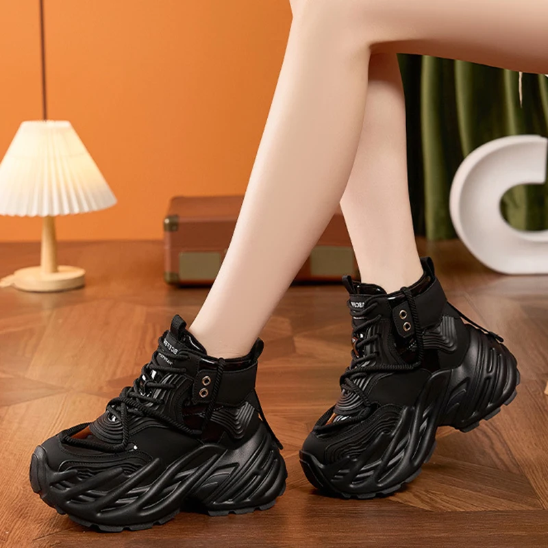 المرأة المخملية حذاء كاجوال سيدة شتاء نمط جديد 9 سنتيمتر الارتفاع زيادة أحذية رياضية باطن سميكة تنوعا الدافئة عالية الجودة الأحذية #5