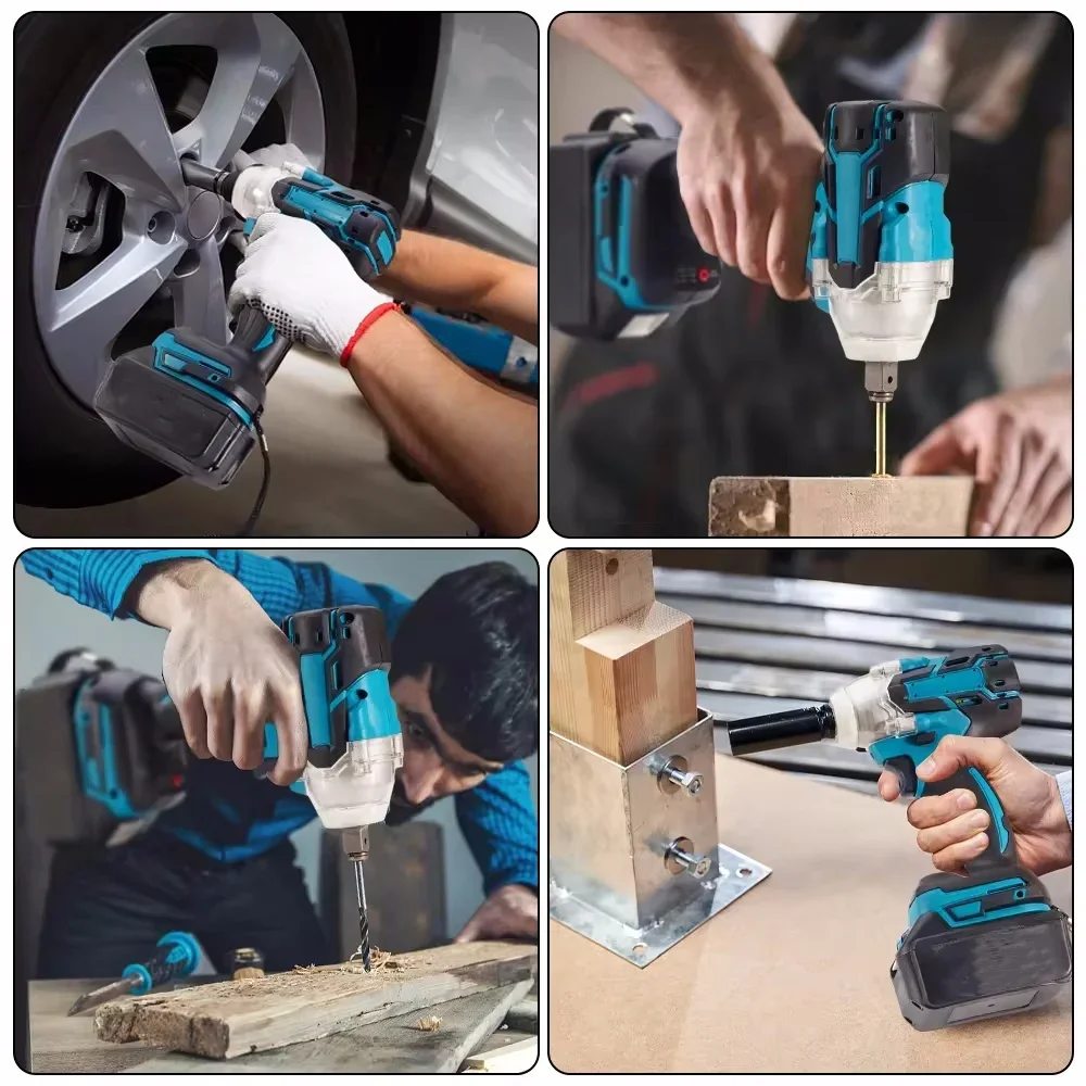 American wire gauge Cordless Electric Impact Wrench Power Tool Brushless Electric Wrench Hand Drill with Battery