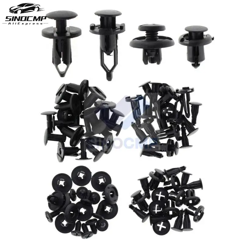 

40Pcs Car Push Plastic Rivet Fasteners Retainer Pin Body Bumper Rivet Trim Moulding Clip Accessories Kit Auto Fastener & Clip