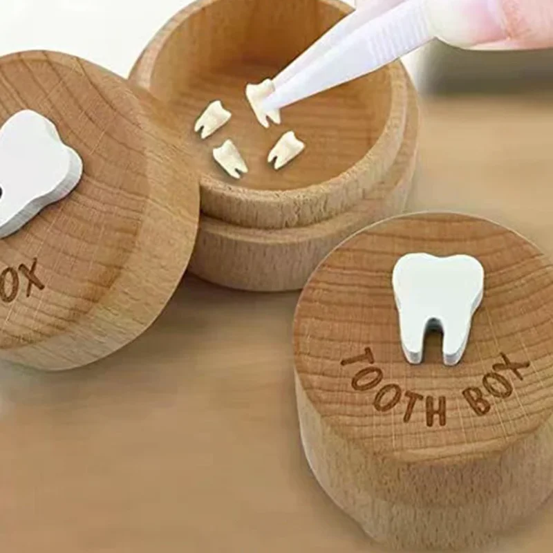 

прочный сбор зубов, высококачественная коробка для детских зубов, подарки, деревянный органайзер для молочных зубов с крышкой