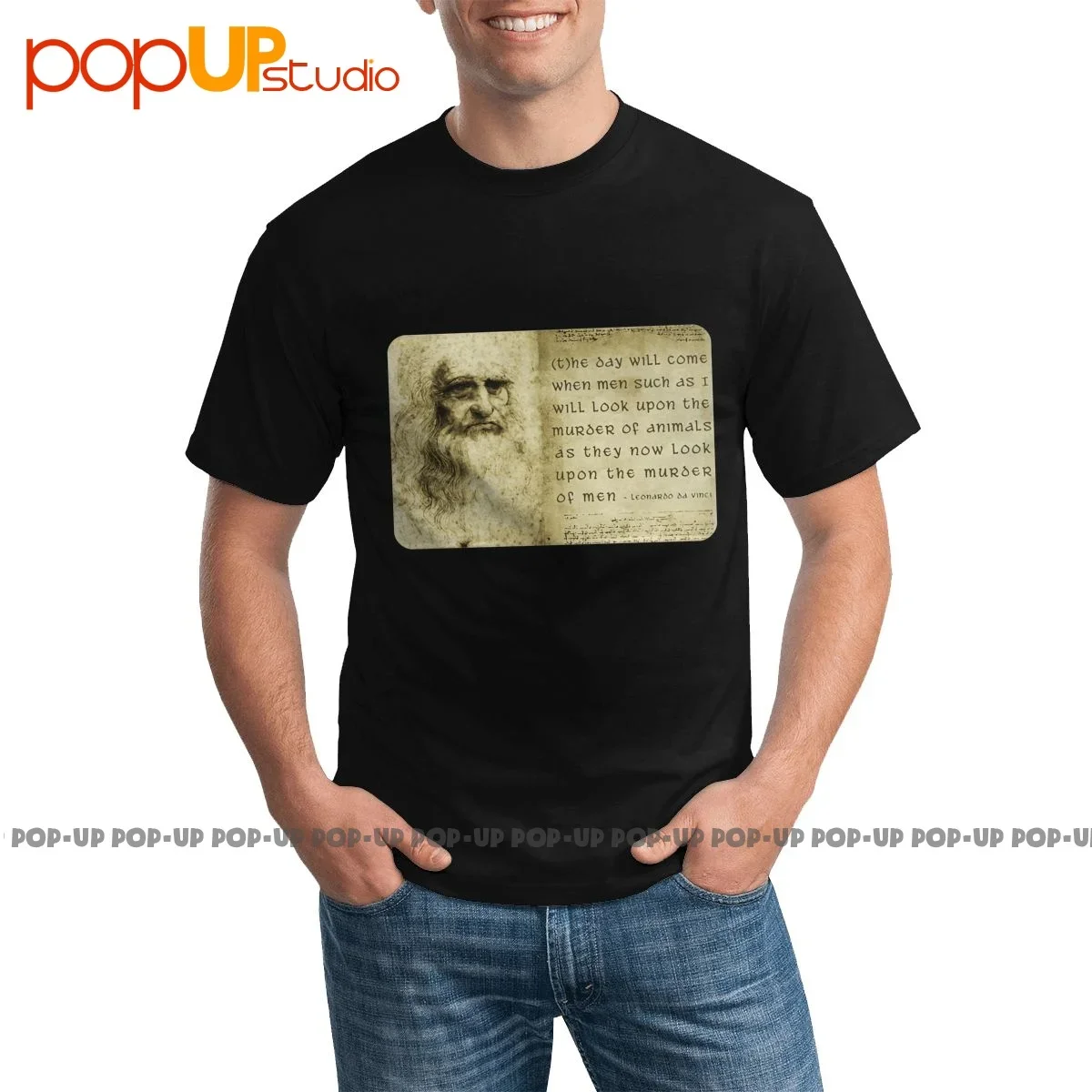 New Leonardo Da Vinci Pro Animal Welfare T-shirt Trendy Natural High Quality Tee Shirt