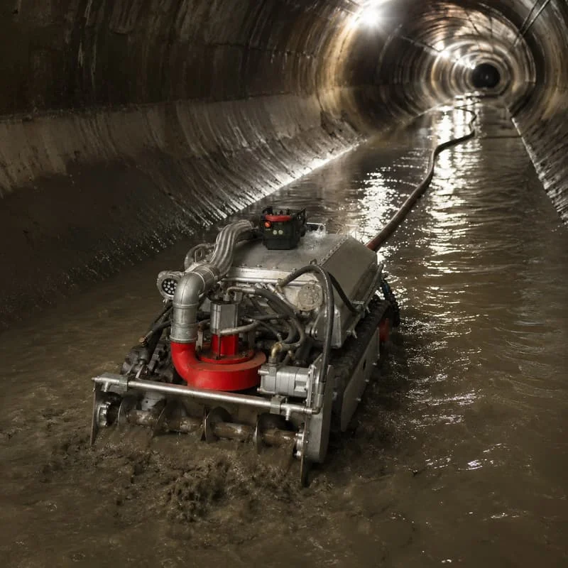 Underground Pipeline Cleaning Robot Remote Control Dredging Equipment Crawler Machine Customized Sludge Removal Solution