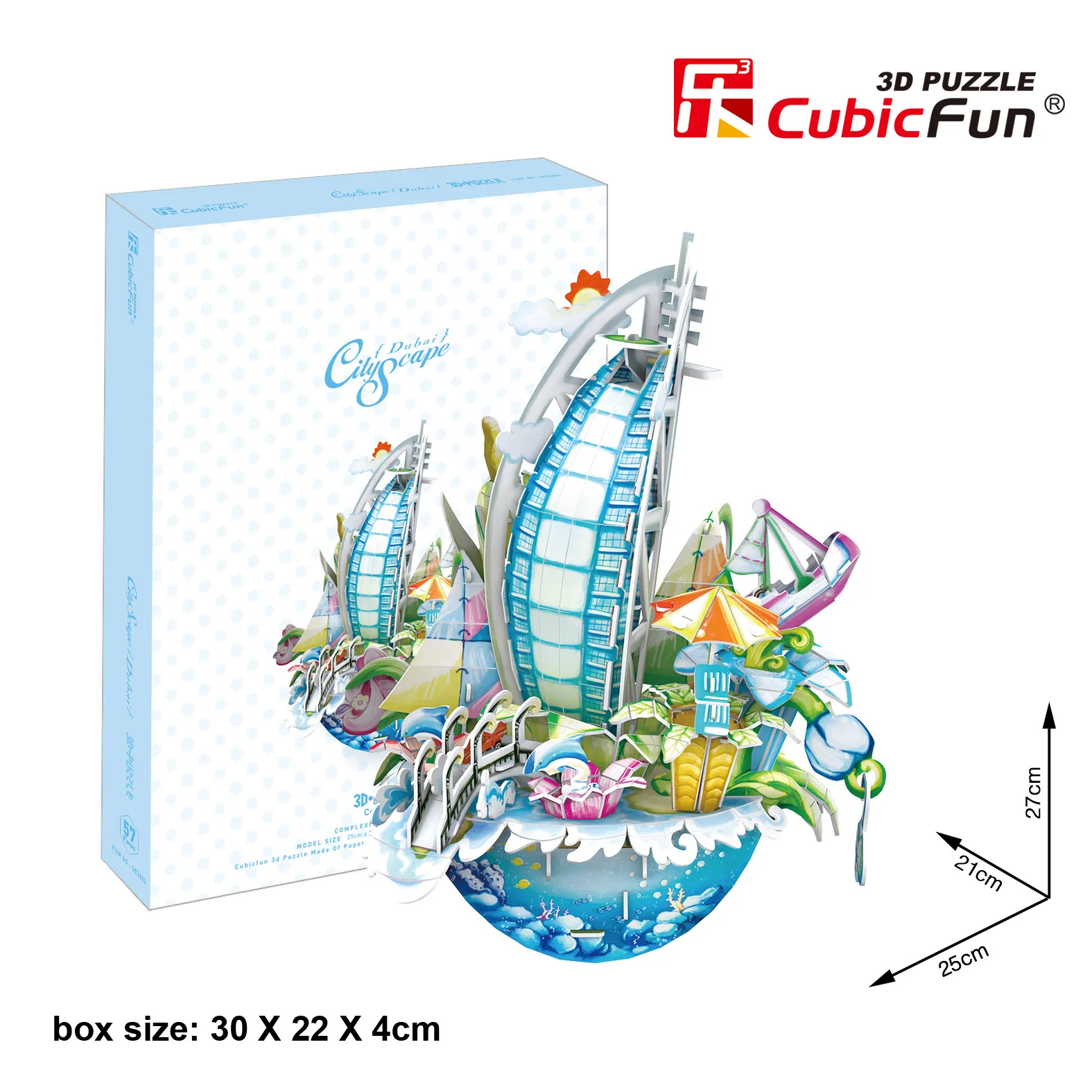 3d Puzzle City Miniature Puzzle Dubai Diy Paper Model Children Creative Gifts Children Educational Toys T114