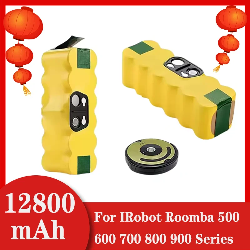 

12800mAh 14.4V Replacement NI-Mh Battery lpega for iRobot Roomba 500 600 700 800 Series roomba 530 555 560 581 620 650 760 880