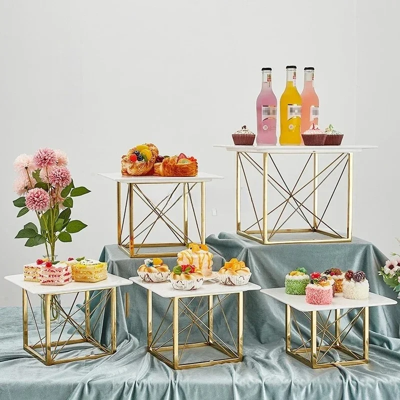 Dessert pizza Exhibition rack stand buffet food display cake tray pans plate stand tea Creative Table baking shop decoration