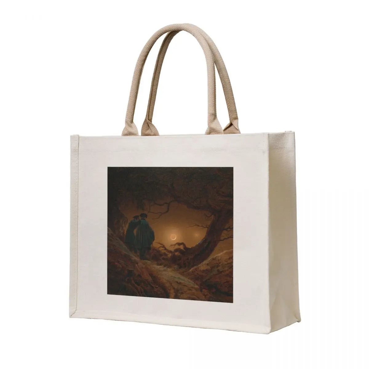 

Two men contemplating the Moon (1819-1820) - Caspar David Friedrich Tote Bag tote bags men personalized tote bag