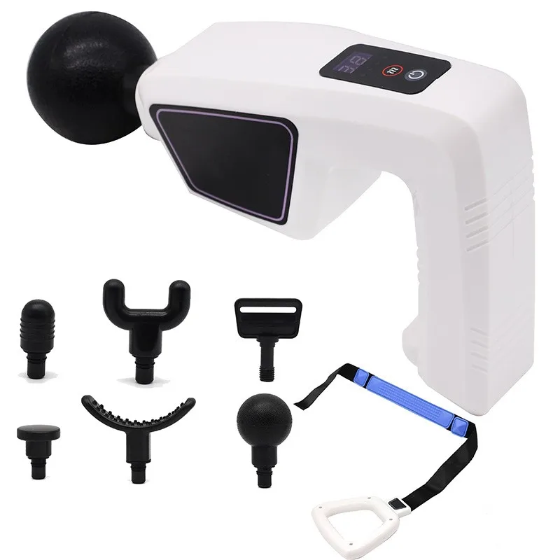 

Customizable Multi-function Fascia Gun Muscle Vibration Massager Low Noise Multiple Massage-Belt and Head Body Relaxer