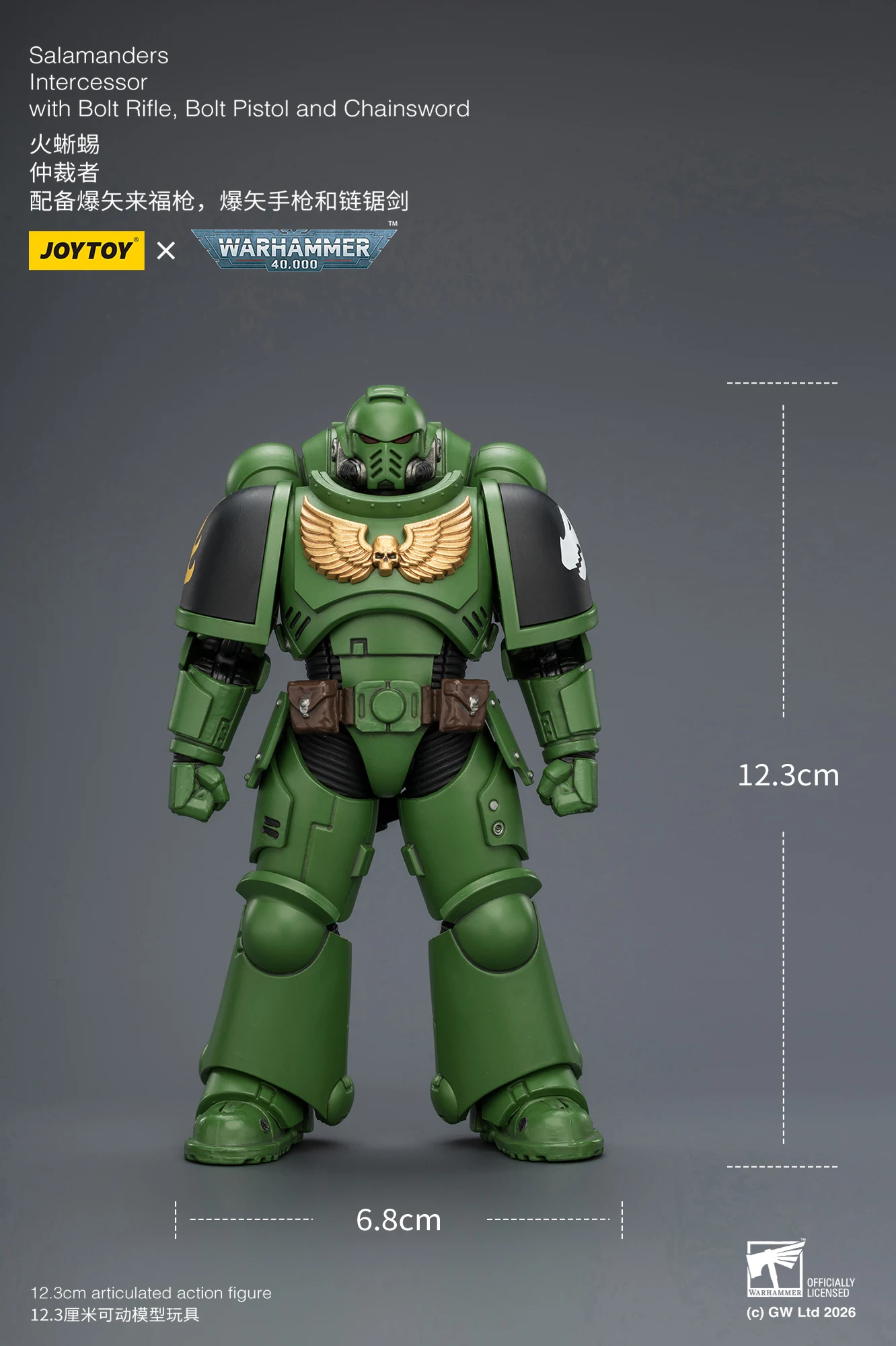 [AUF LAGER] JOYTOY Warhammer 40K 1/18 Actionfigur Intercessor mit Bolzenschrotflinte, Bolzenpistole und Kettenschwert 10 Stück Anime-Modell – Detail 18