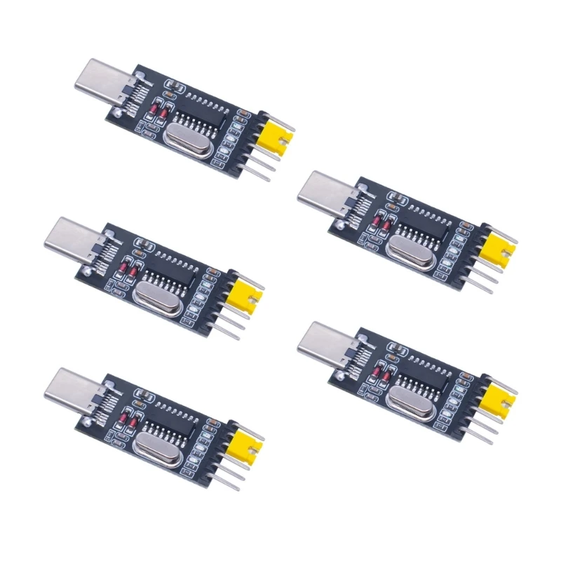 Y1UB 5Pcs USB To Converters Module CH340G 3.3V 5V Switcher USB C to Serial Port Module Converters for PC Desktop