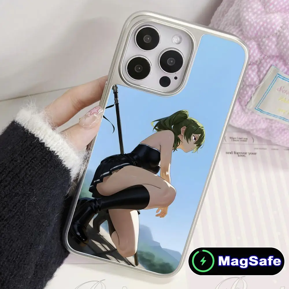 

Чехол для телефона Sousou no Frieren Ubel для iPhone 17 16 15 14 13 12 11 Air Pro Max Plus Magsafe, цветной, с серебряным покрытием, красивый дизайн