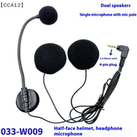 〔CCA12〕Motorcycle Helmets Headsets Intercom Microphone 3.5mm Straight Head Helmets Headsets Mic Build-in 32Ω Double Speaker