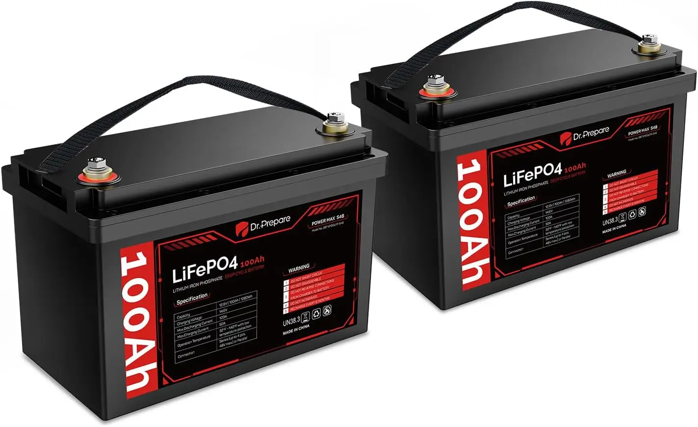 12V 100Ah LiFePO4 Battery Lithium Batteries 12v with 100A BMS 1280Wh Deep Cycle Lithium Iron Phosphate Battery Energy