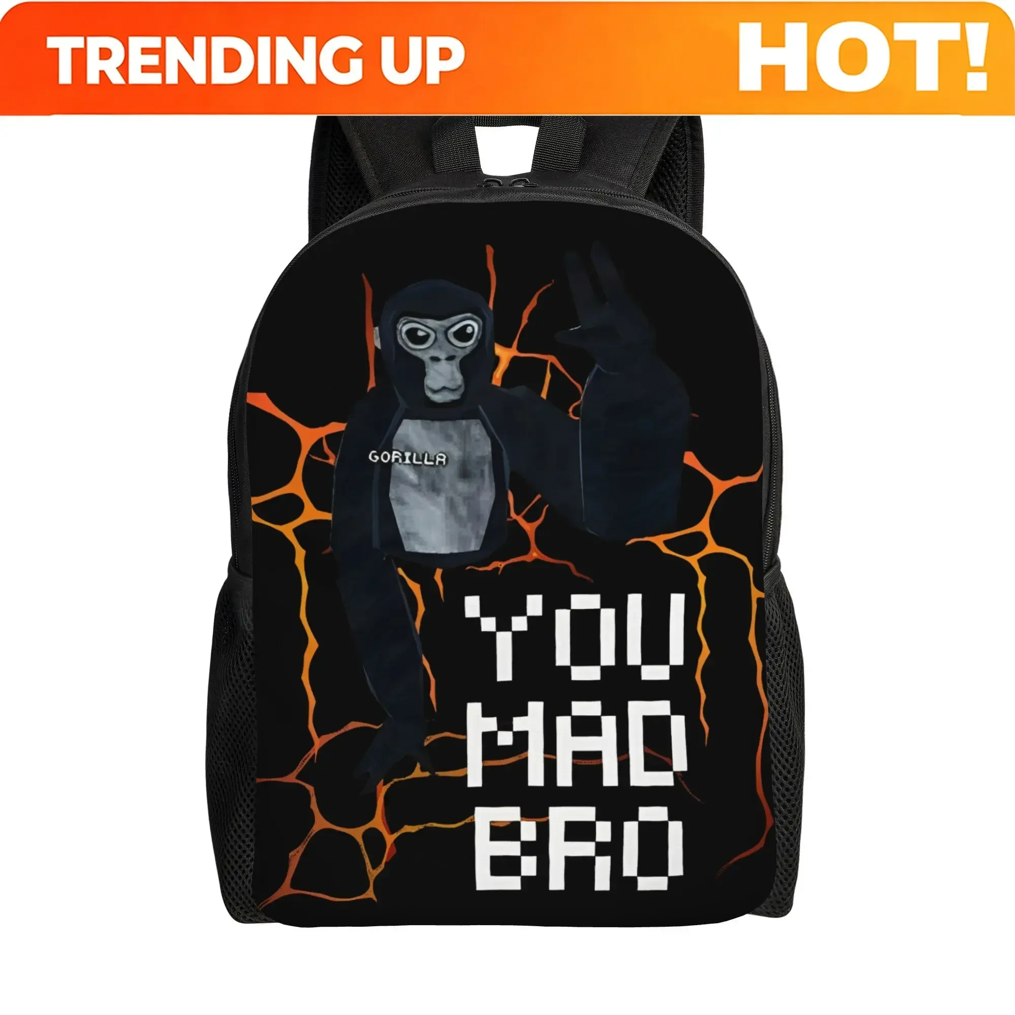 Custom Bag Gorilla Tag You Mad Bro Backpack Casual Student Business Daypack Game Monkeys Laptop Computer Canvas Bags Lightweight