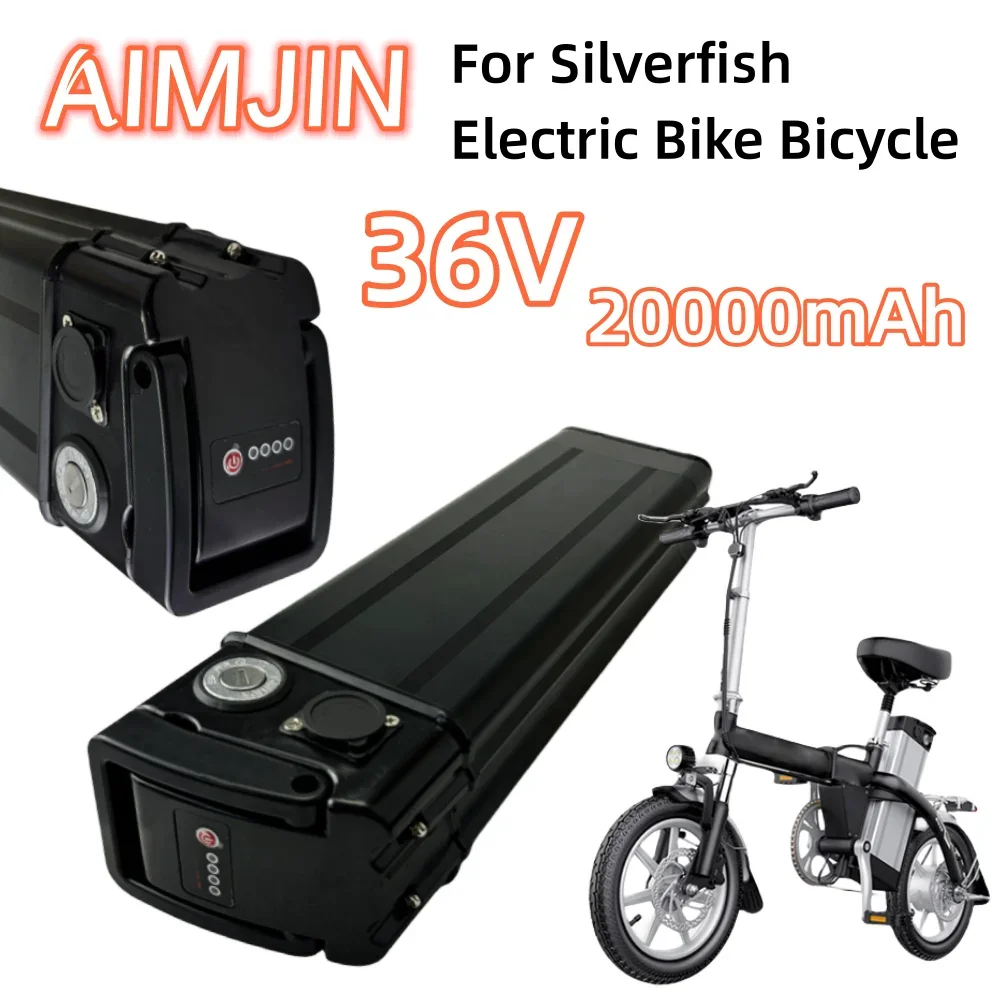 36V 20Ah lithium-ion battery suitable for Silver Fish electric bicycles electric scooters Built in BMS system No memory effect