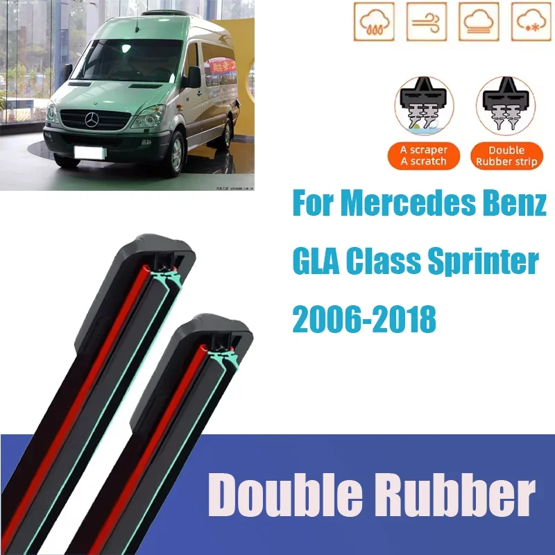 For Mercedes Benz GLA Class Sprinter Front Windshield Wiper General Motors Multifunctional Double Rubber Car Accessories