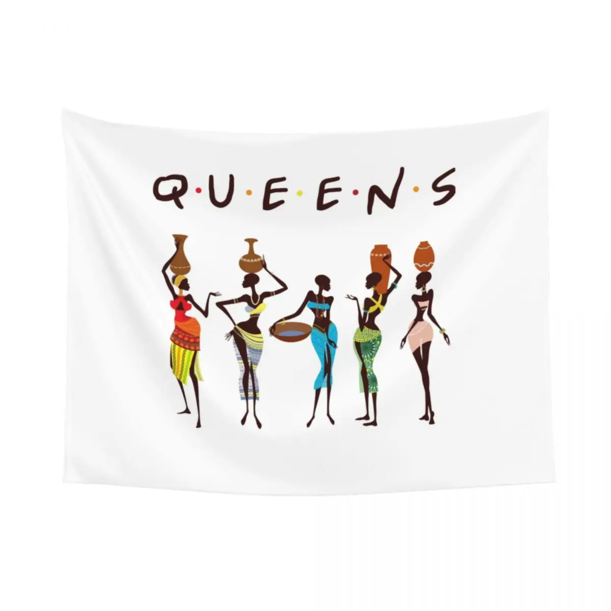 Custom Hippie Queens Of Africa Woman Tapestry Wall Hanging Room Decor Exotic African Life Style Tapestries Bedroom Decoration