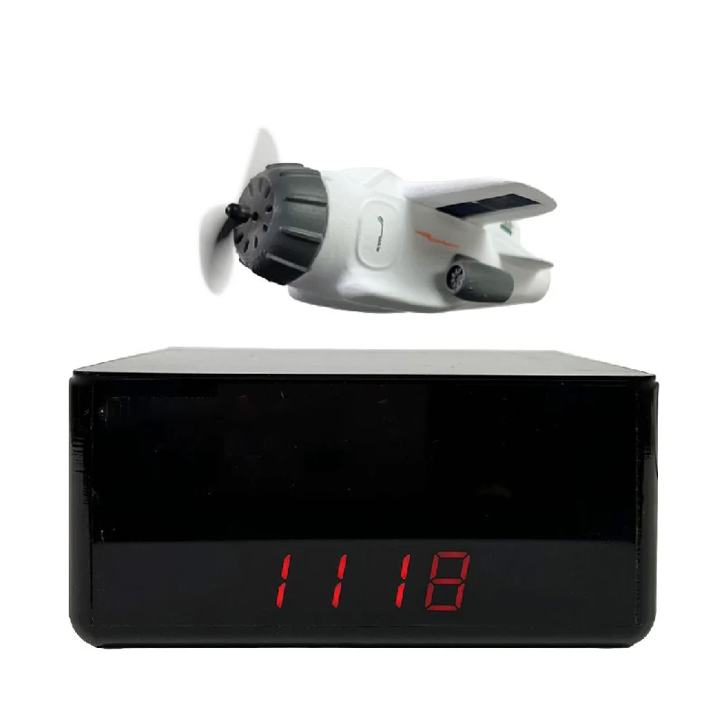 

Creative Clock Magnetic Suspension Airplane Alarm Clock Floating Airplane Desktop Ornaments Technology Toys Kid Birthday Gifts