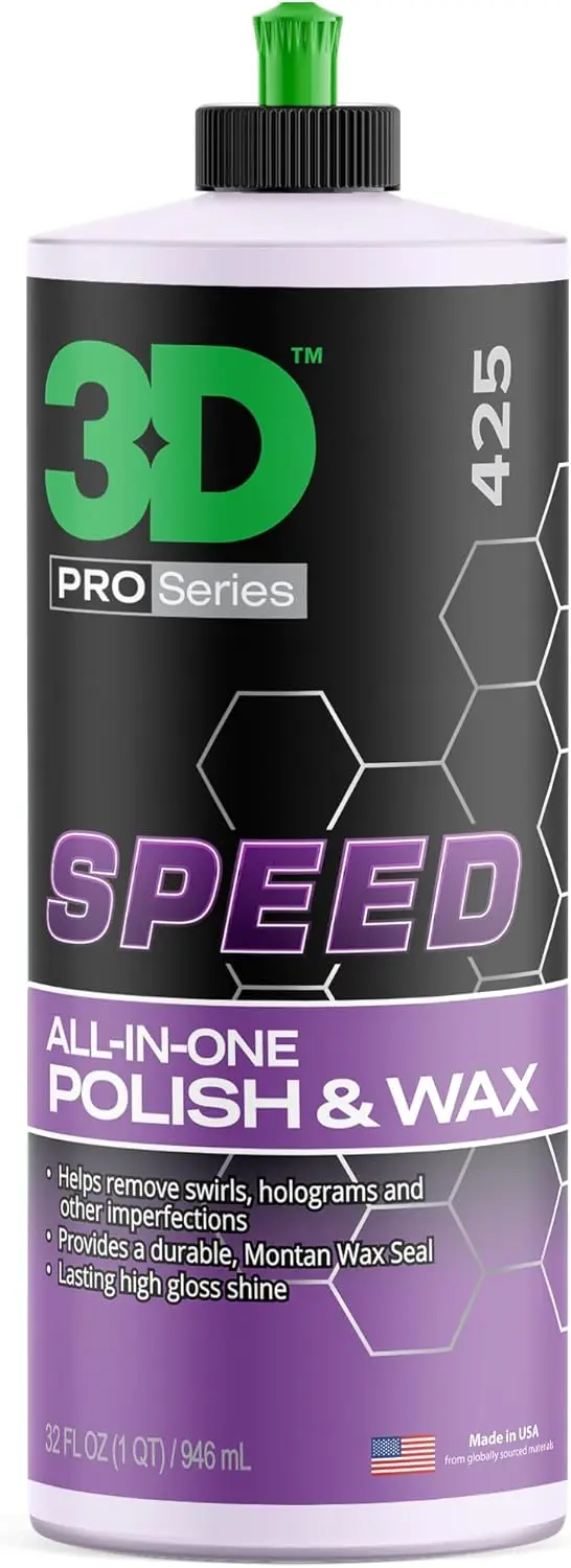 

Универсальная полироль и воск для авто - удаляет царапины и разводы, безопасен для прозрачного покрытия, придает высокий блеск, легко наносится - 32 унции