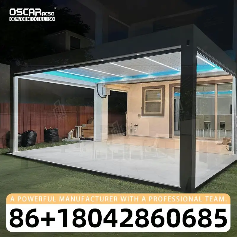 Modern Automatic  with Adjustable Louvres and Bioclimatic Design Ideal for Gardens Patios Balconies Similar to Patio Gazebo and