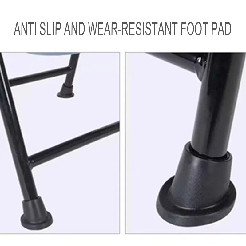2/4Pcs ID 25mm 28mm Black Plastic Foot Mat Shower Stools Convenient Slope Rubber Feet Pads Chair Leg Caps Furniture Accessories