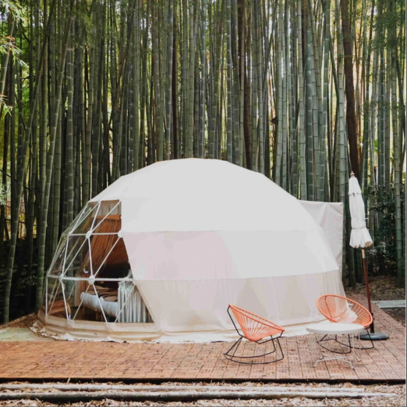 Heavy Duty Steel Frame Geodesic Dome Hotel Tent for Rural Revitalization Holiday Camps and Agricultural Leisure Parks