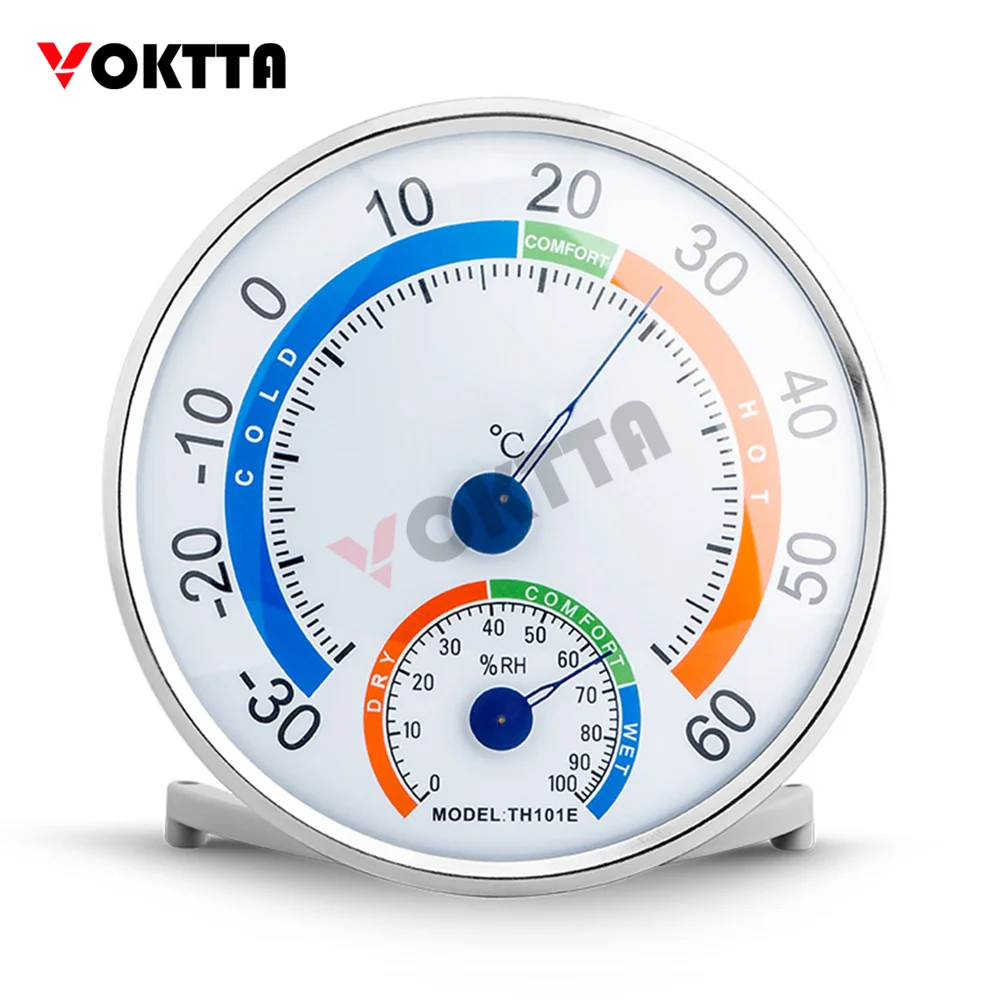 

Indoor Pointer Type Dust-proof Thermometer and Hygrometer Analog Two in One Temperature and Humidity Monitoring Instrument