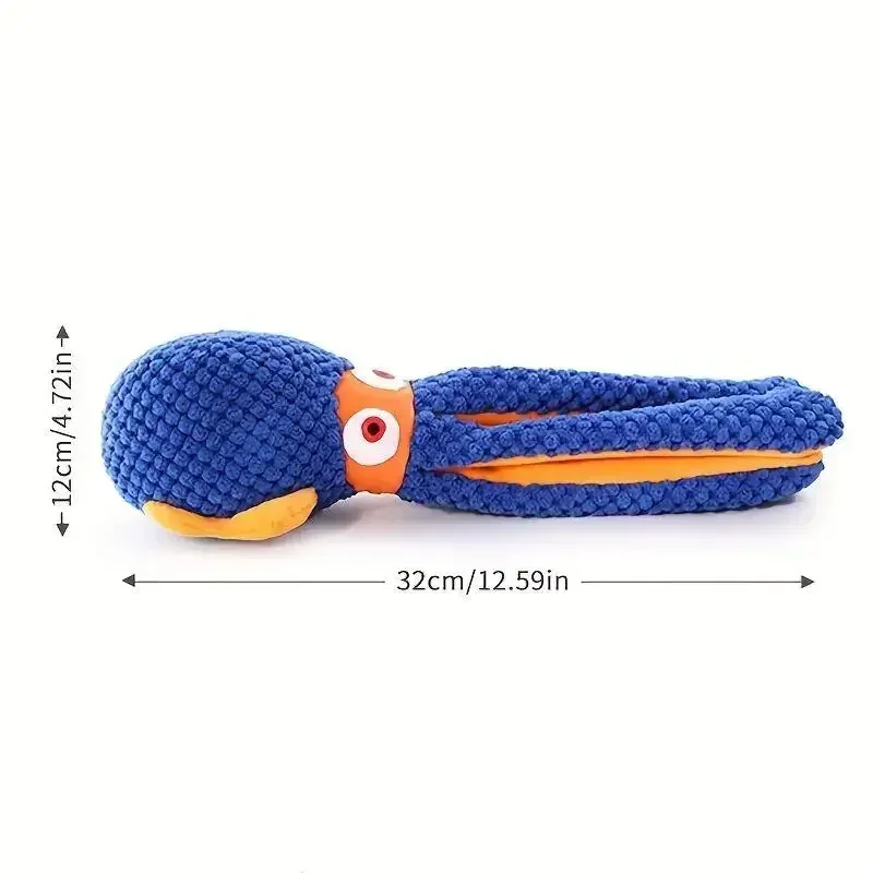 Plush Dog Toys Octopus Squeaky Toys for Teething Soft Durable Interactive Dog Chew Toys for Puppies Dog Accessories