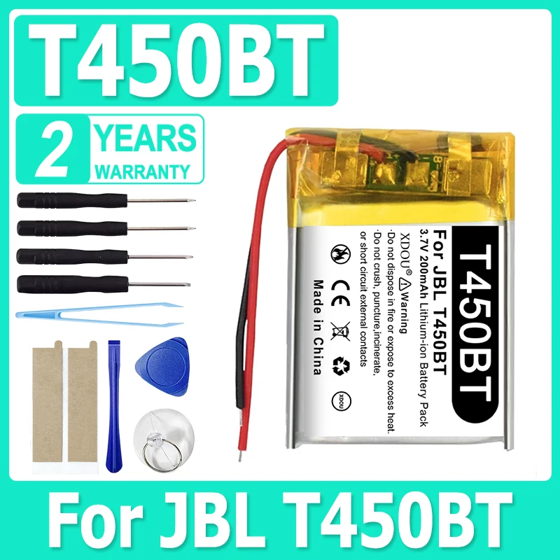 

НОВЫЙ аккумулятор для наушников JBL T450BT, 200 мАч, легкий и прочный + инструменты