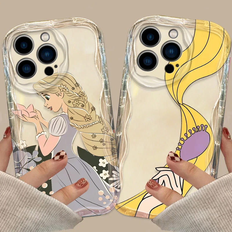 Disney Rapunzel Cover For Apple iPhone 15 14 13 12 11 Pro X XR XS Max Plus 8 7 Plus SE Wave Oil Phone Case