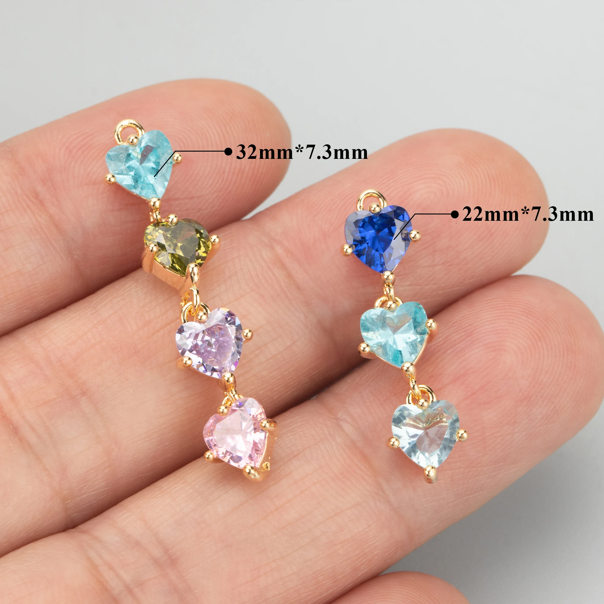 GUFEATHER ME52,jewelry accessories,18k gold plated,copper,nickel free,zircons,charms,diy pendants,jewelry making,6pcs/lot