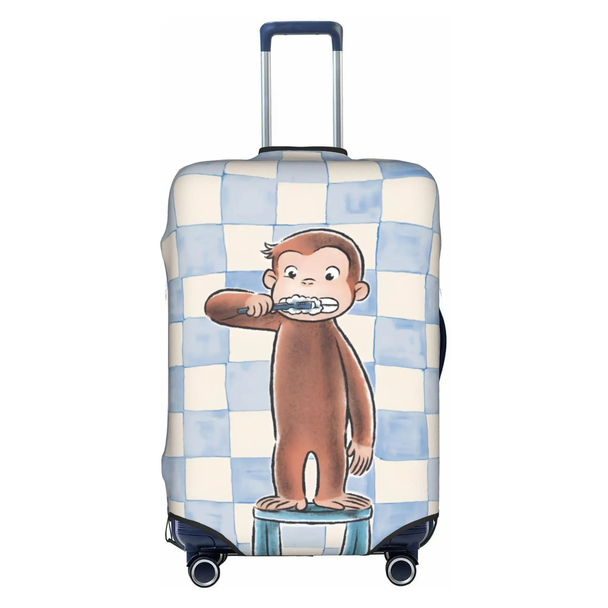 Custom Cute C-Curious Georges Luggage Cover Protector Dust Proof Monkey TV Series Travel Suitcase Covers