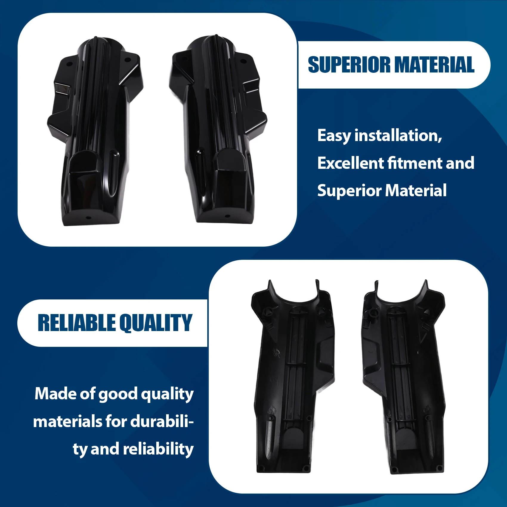 

AS57-Motorcycle Front Fork Covers Front Fork Shock Absorber Cover For Electra Glide Road King Street Glide 2014-2022