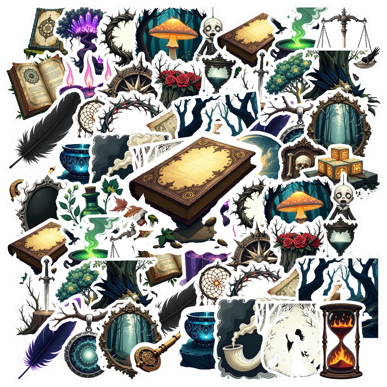 

35-100 шт. темные наклейки загадочные канцелярские наклейки детские наклейки для детей ноутбук Чемодан наклейка для скрапбукинга дневник