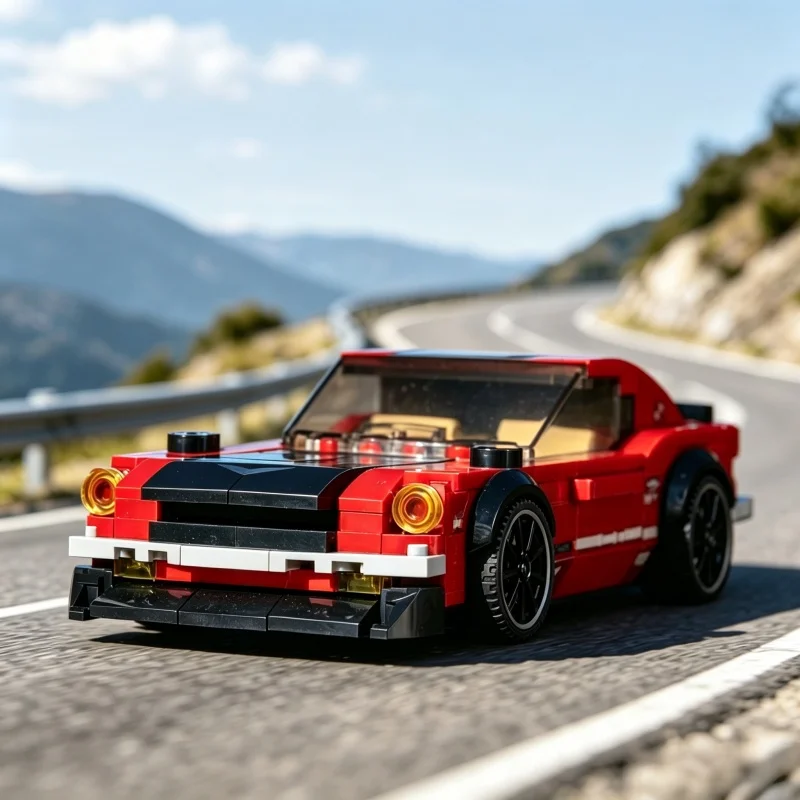 

2026 Red Sports Car Building Blocks Set DIY Assemble Model Bricks Toy For Adults Home Display Desktop Decoration Gift