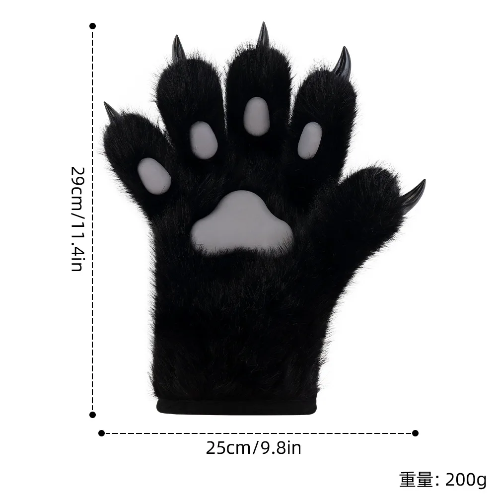Simulation Animal Claws Plush Meat Pad Cat Palm Gloves Cosplay Comic Show Props Cat Claws Cartoon Handmade Cat Claws