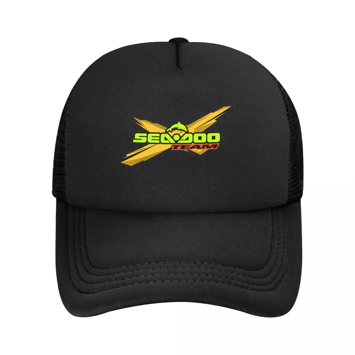 Unisex Seadoo Jetski Trucker Caps Fashion Mesh Baseball Caps Polyester Hat Sun Hat Adjustable Dad Hat Winter