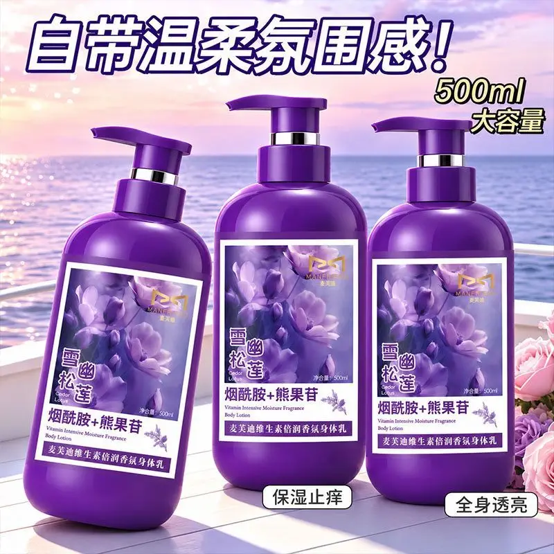 Cedar Lotus Niacinamide Body Lotion Brightening Even Tone Long Lasting Scent Hydrate Moisturize Smooth KP Rough Dry Itchy Skin
