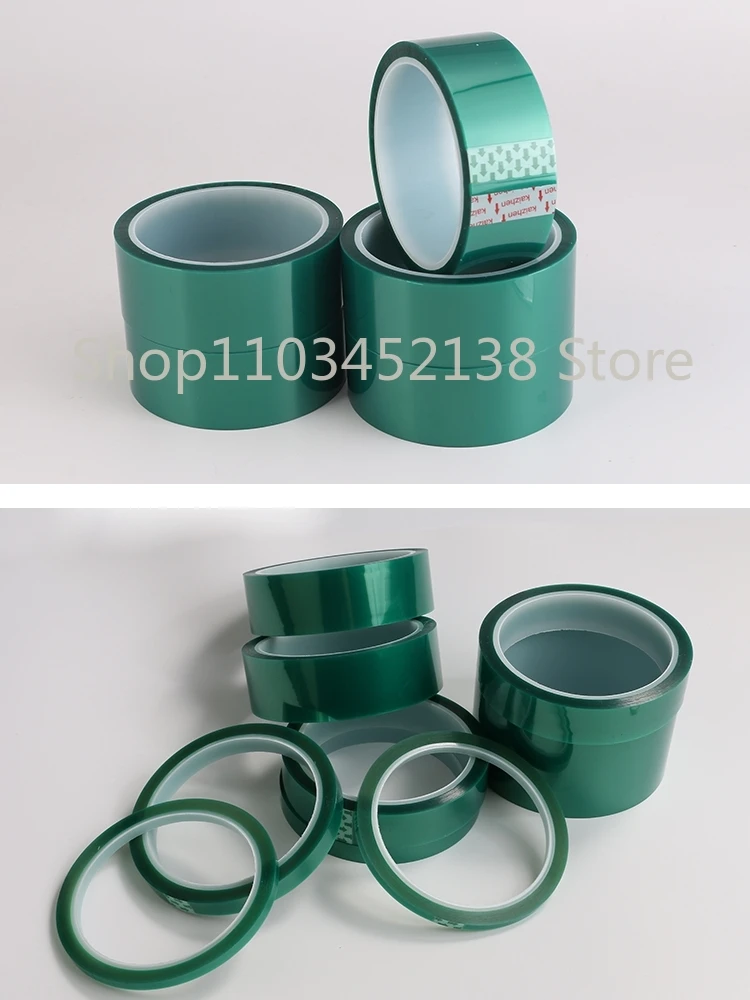 High-temperature resistant PET green tape painting insulation winding shielding protective tape electrical green adhesive 33M