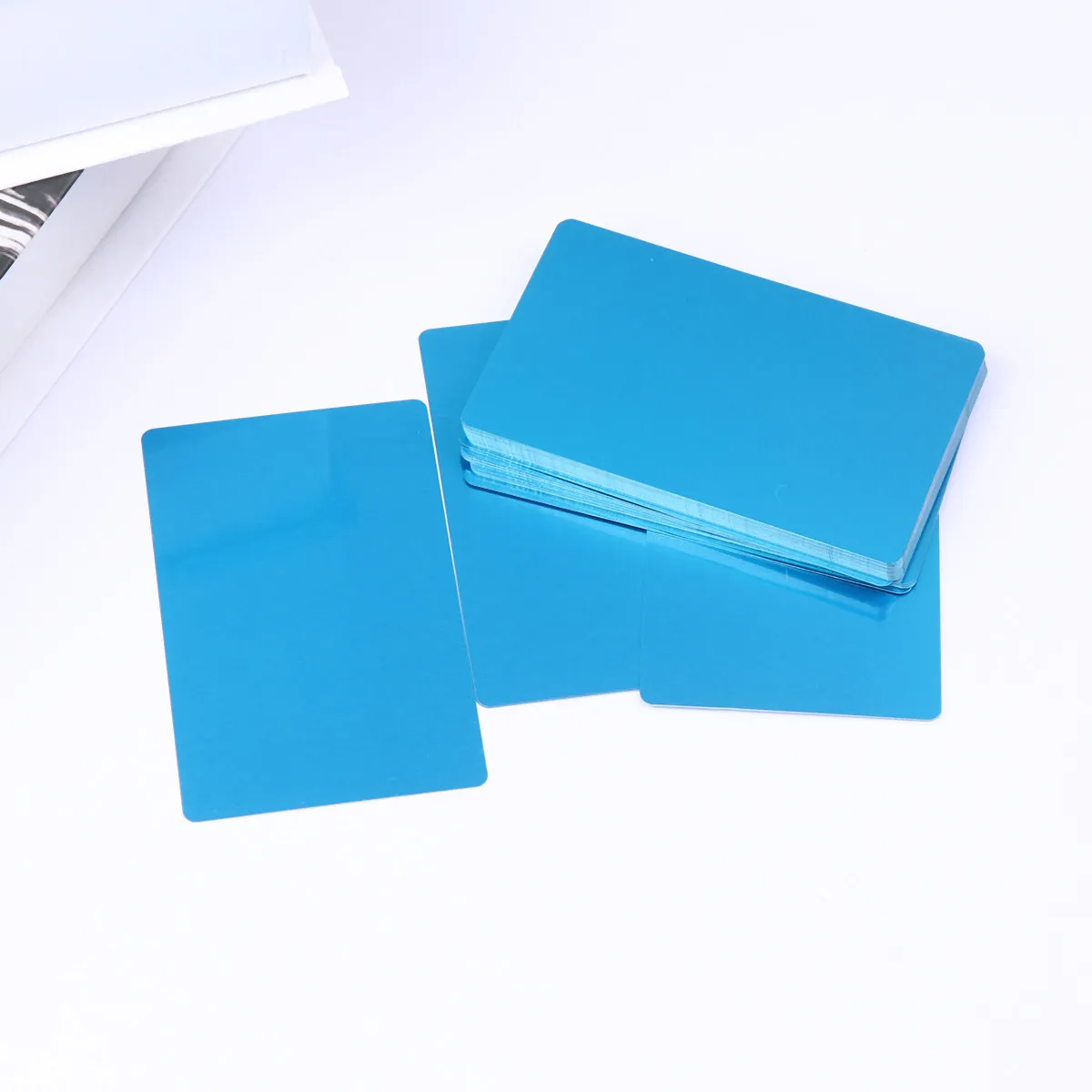 50Pcs Colored Anodized Aluminum Business Card Blanks Thin Flexible Engraving Cnc Machine Engraver DIY