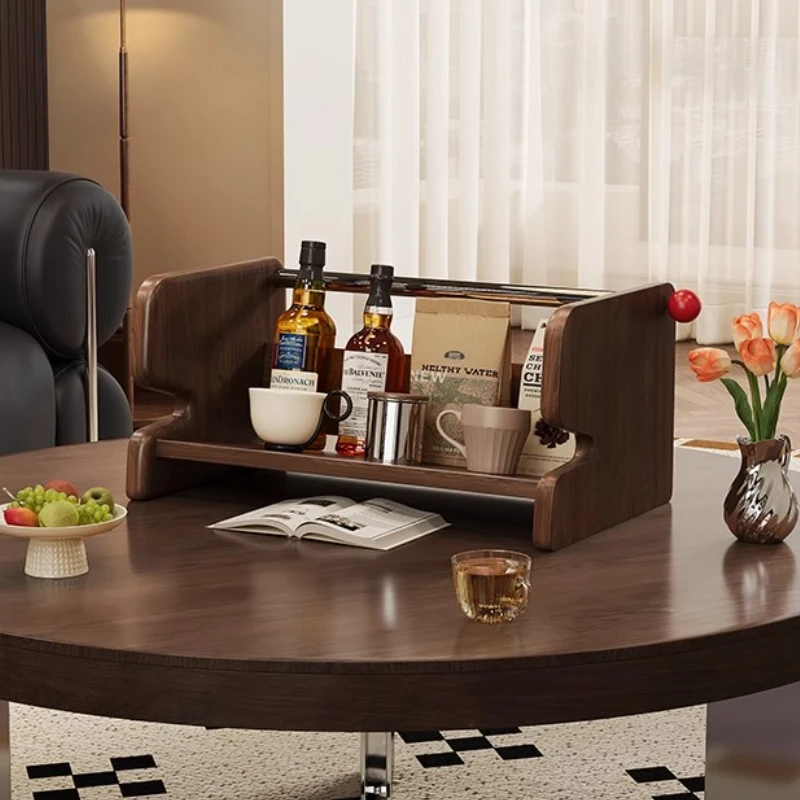 

Solid Walnut Bookends Contemporary Minimalist Desktop Organizer Modern Artistic Office Book Holder Home Living Room Decor Rack