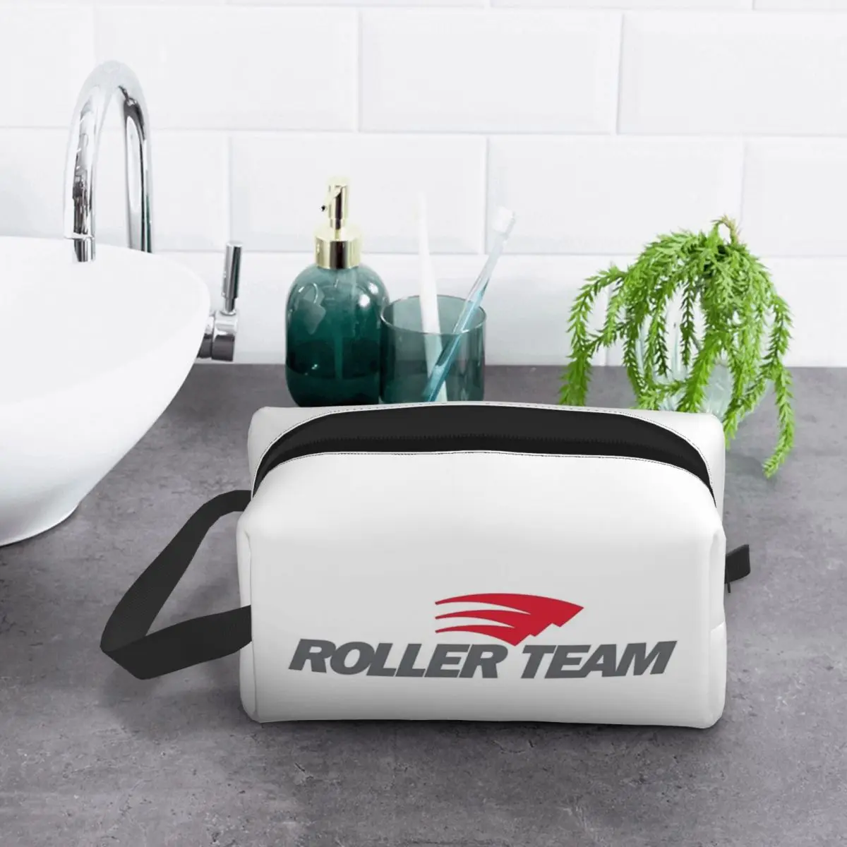 حقيبة مكياج رولر تيم كارافان، منظم مستحضرات التجميل، مجموعة أدوات التخزين، حقيبة مستحضرات التجميل للنساء، مقلمة للسفر