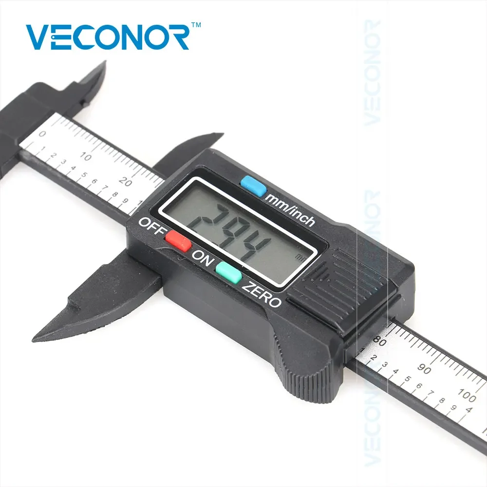 100mm Electronic Digital LCD Caliper Vernier Carbon Fiber Material