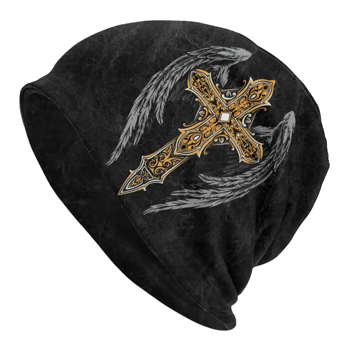 

Angel Wings Bonnet Homme Outdoor Jesus Cross Thin Skullies Beanies Caps Creative Hats