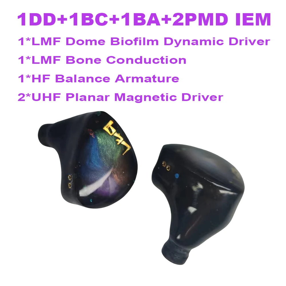 

Bone Conduction IEM Earphones Planar Driver in-ear Monitor Earbuds Hifi Headphones 1DD 1BC 2PMD 1BA Earphone Wired Headsets LTQ